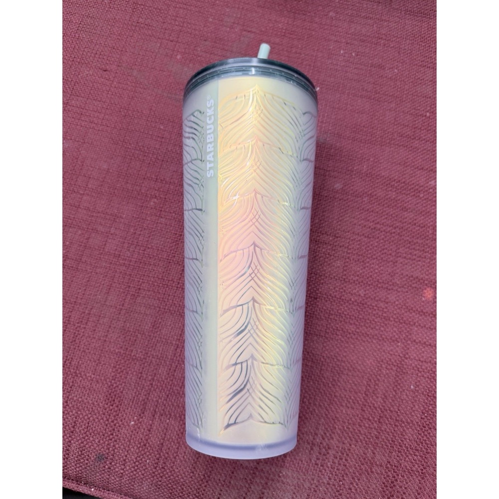 Starbucks Mermaid Tumbler Cold Cup 24 oz Green Iridescent